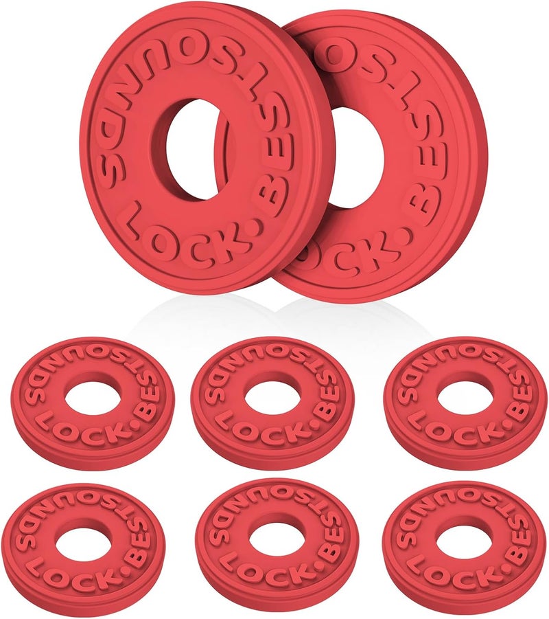 BestSounds Guitar Strap Blocks, 6PCS Premium Silicone Safety Locks (Strawberry) - Image 1